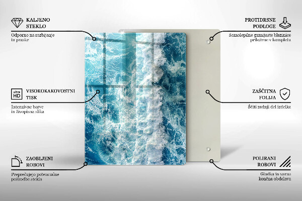 Glasskärbräda Abstraktion med blått