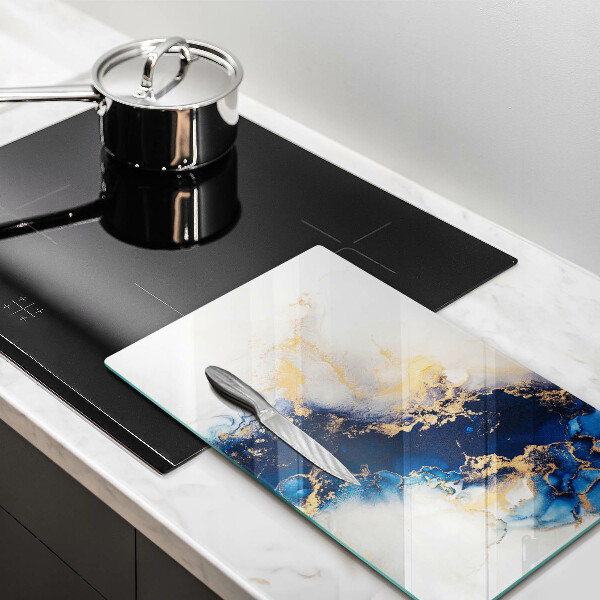 Glasskärbräda Abstraktion med blått