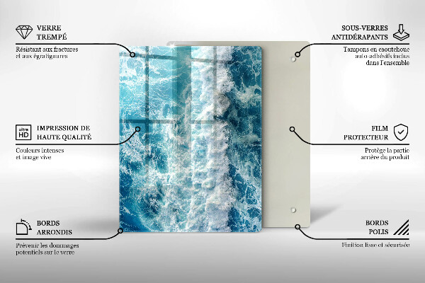 Glasskärbräda Abstraktion med blått