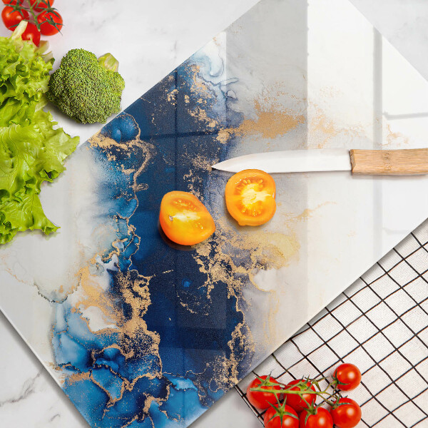 Glasskärbräda Abstraktion med blått