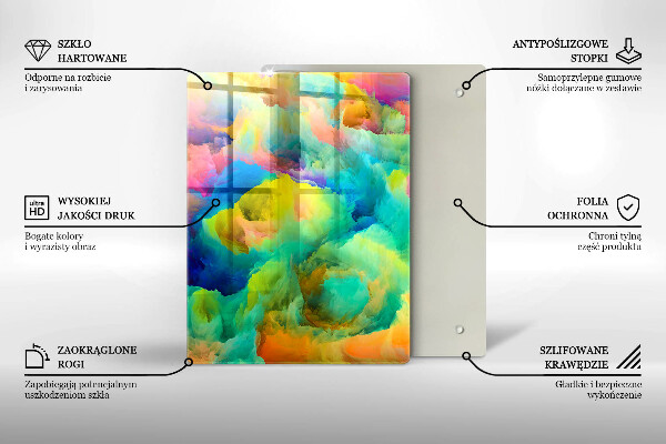 Glasskärbräda Dekorativa blad med guld