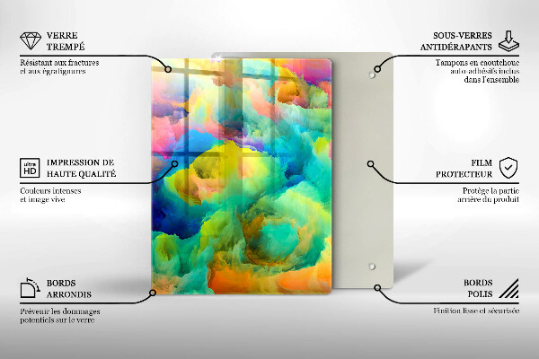 Glasskärbräda Dekorativa blad med guld