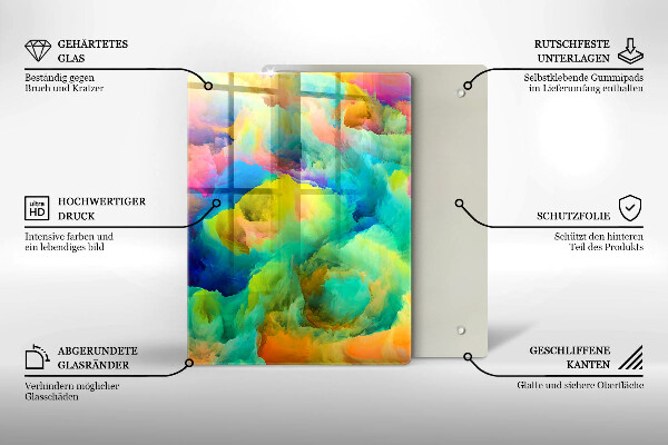 Glasskärbräda Dekorativa blad med guld