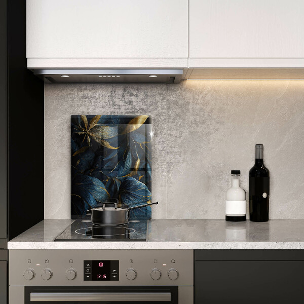 Glasskärbräda Dekorativa blad med guld