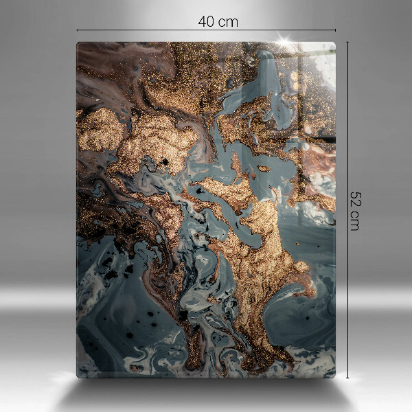 Glasskärbräda Prydnadssten med guld