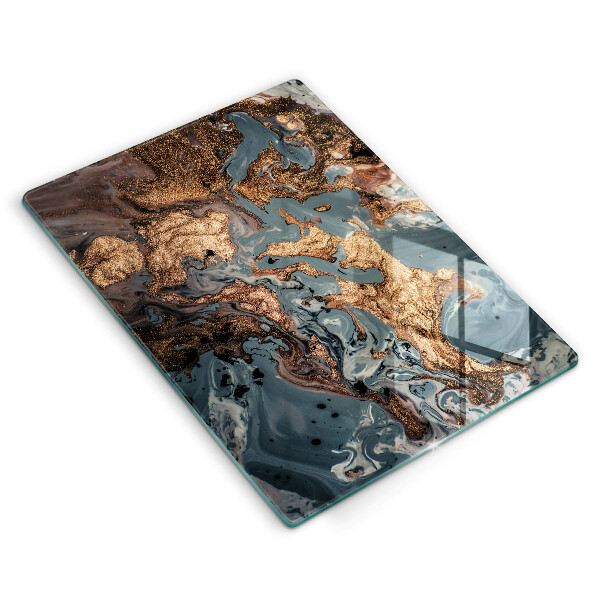 Glasskärbräda Prydnadssten med guld