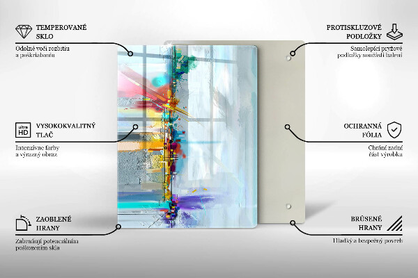Glasskärbräda Prydnadssten med guld
