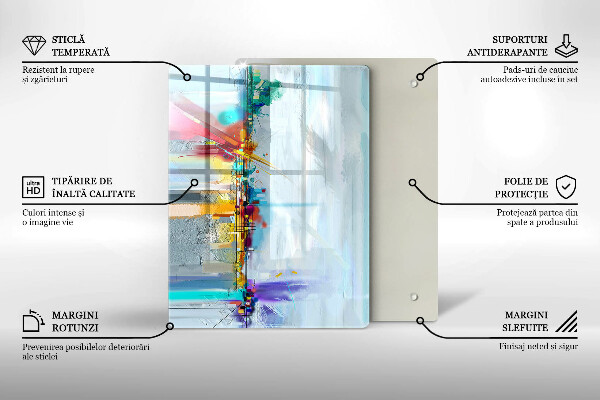 Glasskärbräda Prydnadssten med guld