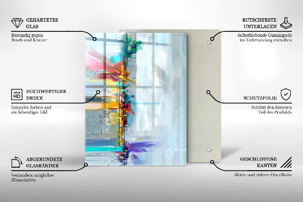 Glasskärbräda Prydnadssten med guld