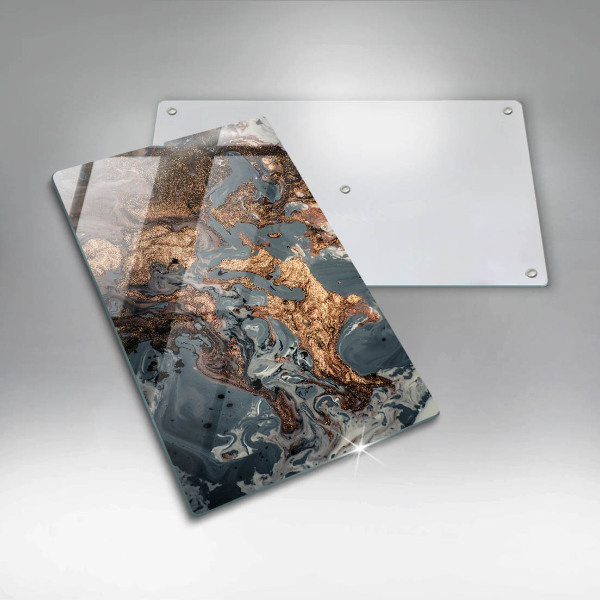 Glasskärbräda Prydnadssten med guld