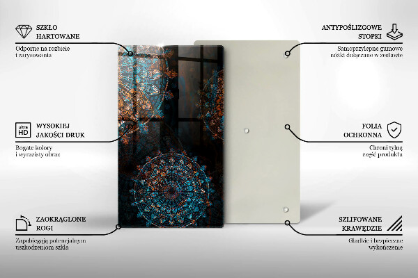 Glasskärbräda Boho vintage hjul