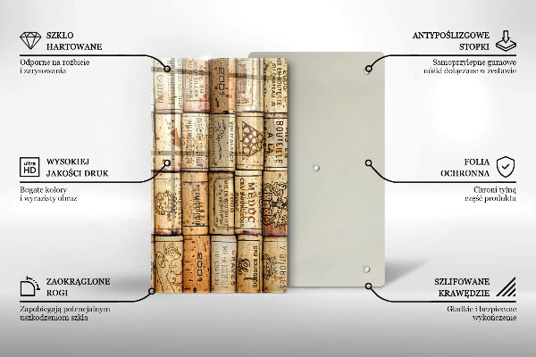 Glasskärbräda Gamla vinkorkar