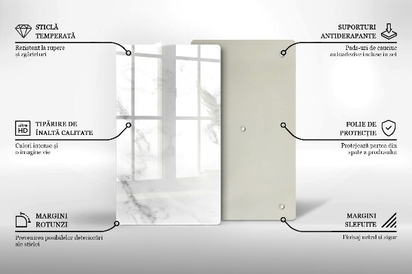 Glasskärbräda Modern marmor