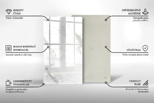 Glasskärbräda Modern marmor