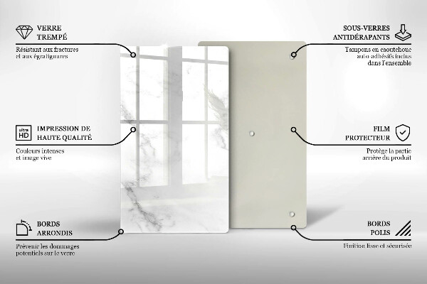 Glasskärbräda Modern marmor