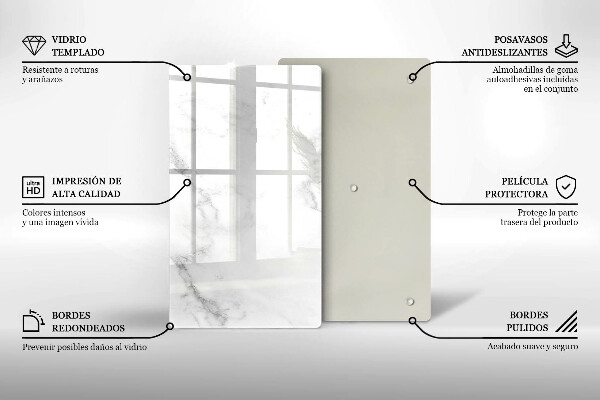 Glasskärbräda Modern marmor