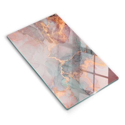 Glasskärbräda Marmor med guld