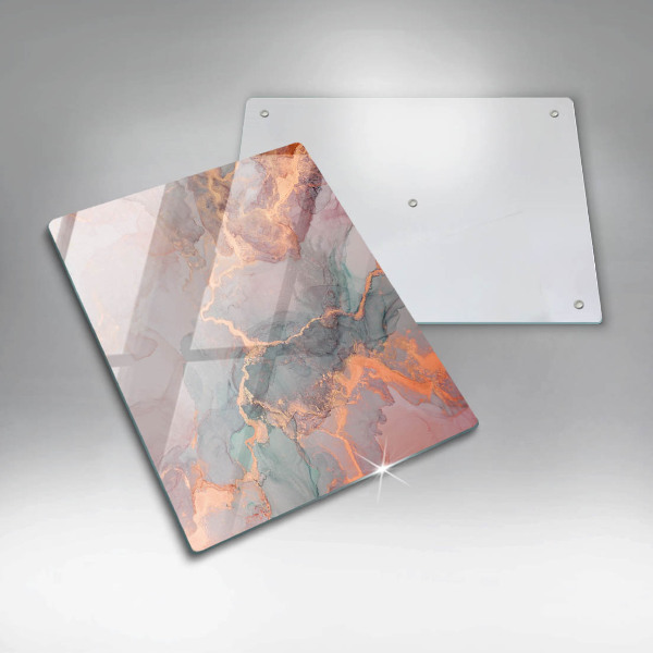 Glasskärbräda Marmor med guld