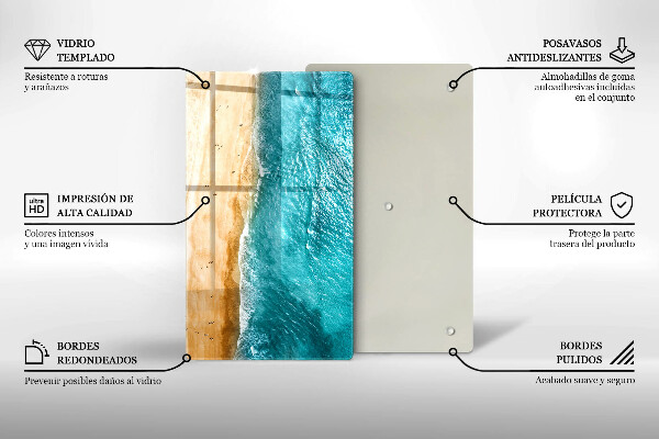 Glasskärbräda Stranden och havet