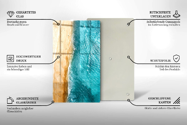 Glasskärbräda Stranden och havet