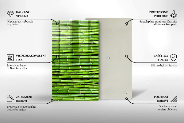 Glasskärbräda Natur bambu