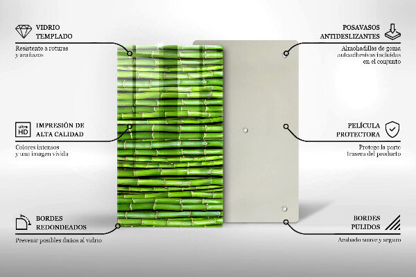 Glasskärbräda Natur bambu