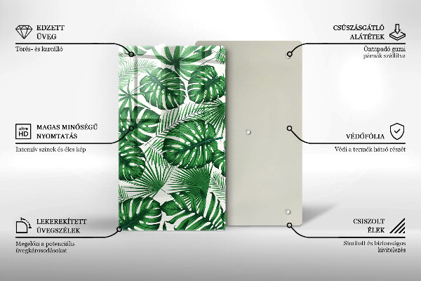 Glasskärbräda Monstera lämnar