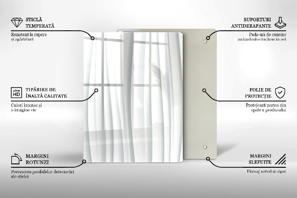 Glasskärbräda Monstera lämnar