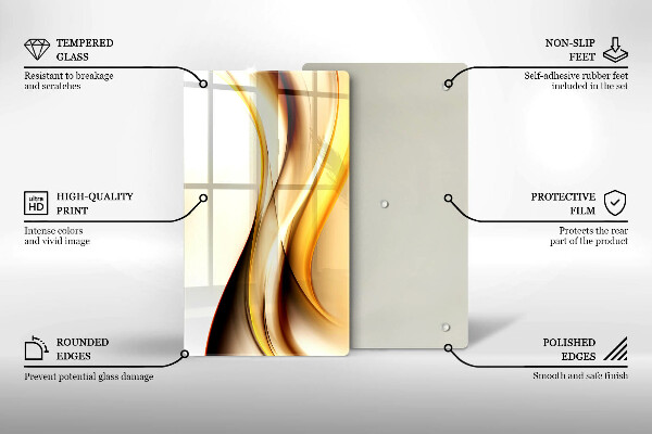 Glasskärbräda Abstrakta röklinjer