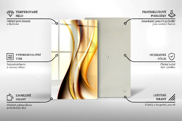Glasskärbräda Abstrakta röklinjer
