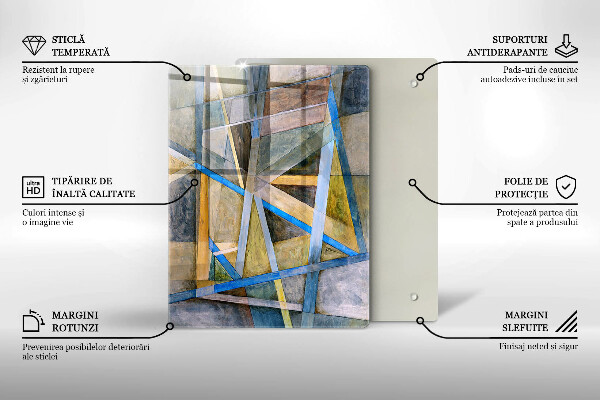 Glasskärbräda Abstrakta röklinjer