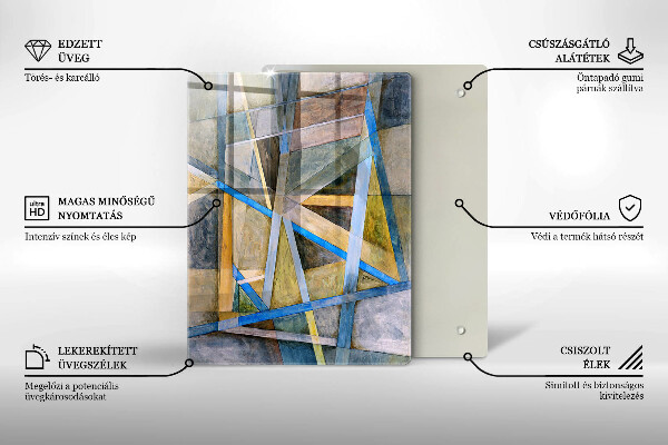 Glasskärbräda Abstrakta röklinjer