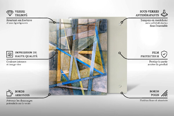 Glasskärbräda Abstrakta röklinjer