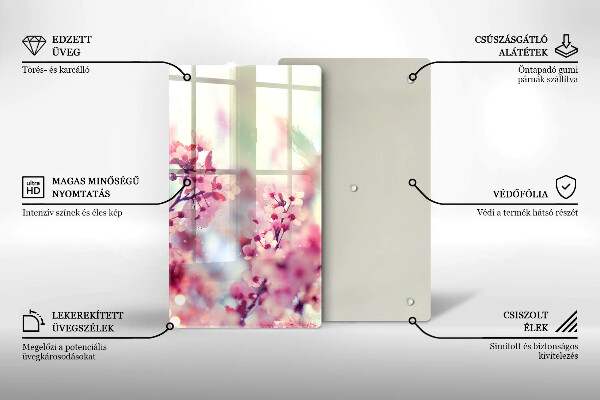 Glasskärbräda Vårrosa blommor