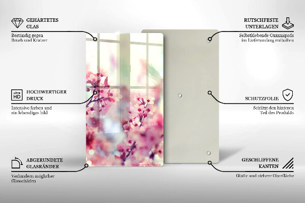 Glasskärbräda Vårrosa blommor