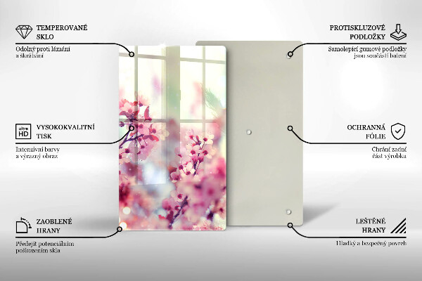 Glasskärbräda Vårrosa blommor