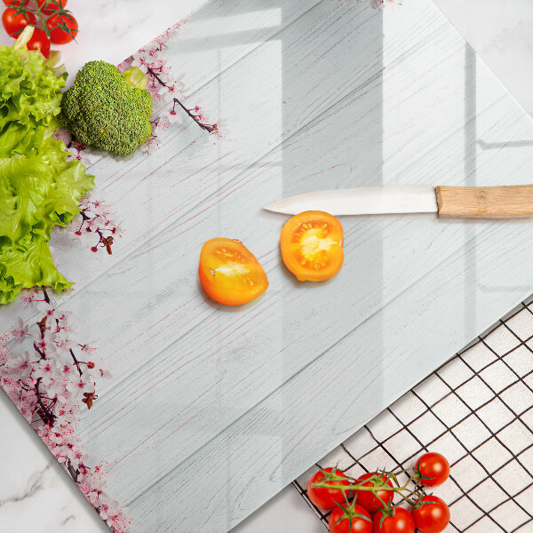 Glasskärbräda Blommor på brädorna