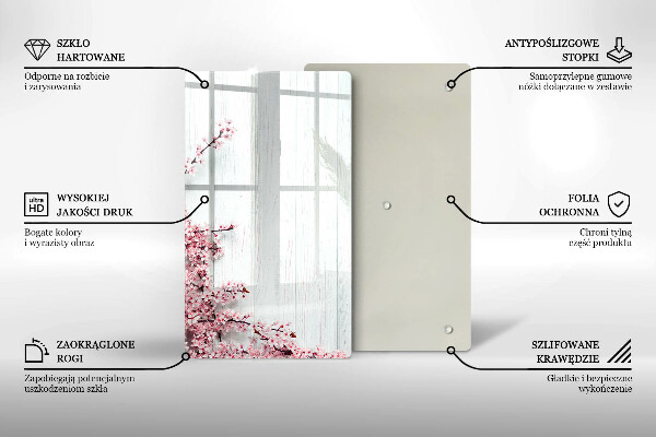 Glasskärbräda Blommor på brädorna