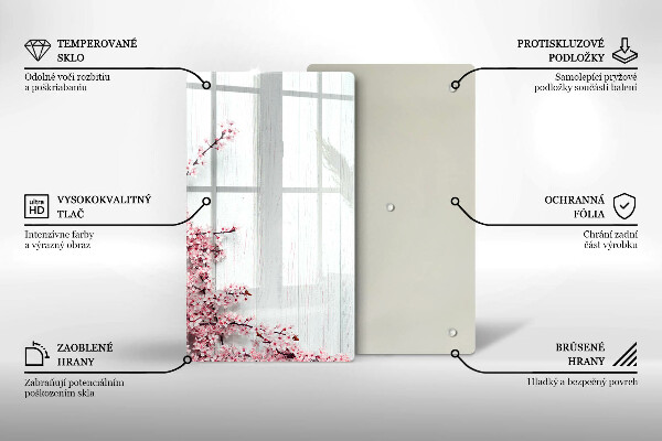 Glasskärbräda Blommor på brädorna