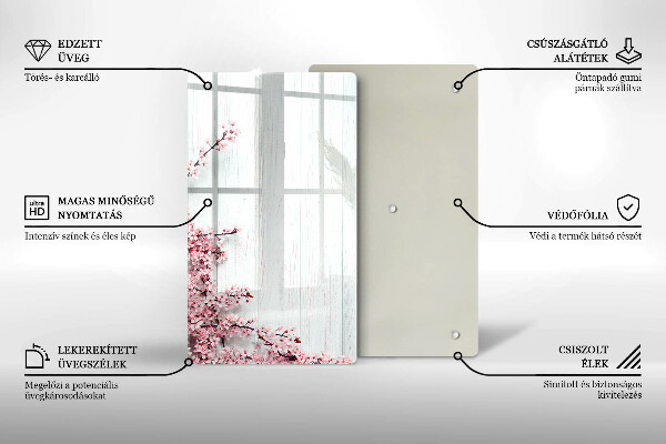 Glasskärbräda Blommor på brädorna