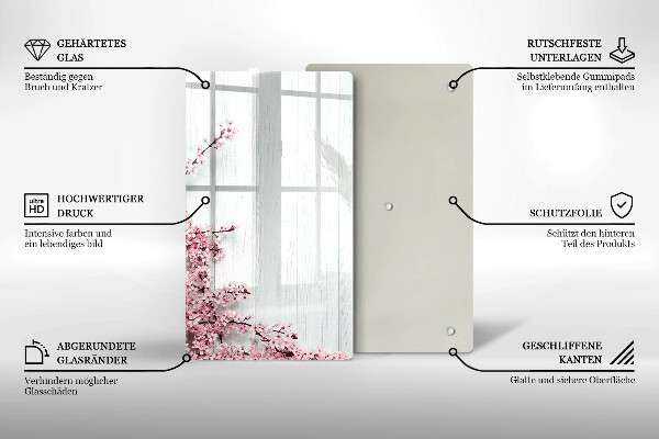 Glasskärbräda Blommor på brädorna