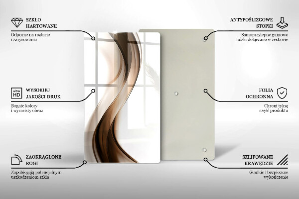 Glasskärbräda Abstrakta bruna linjer