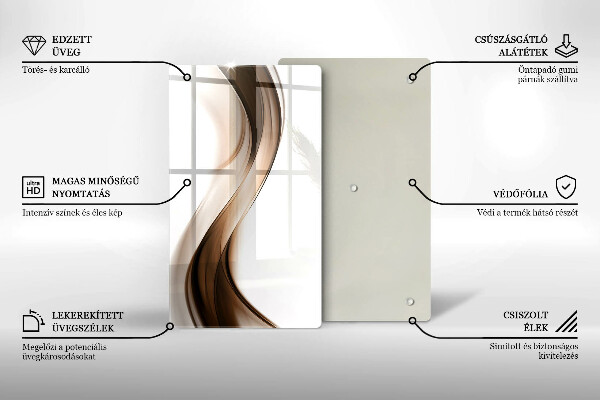 Glasskärbräda Abstrakta bruna linjer