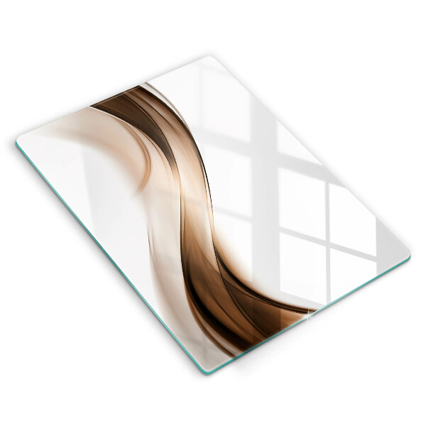 Glasskärbräda Abstrakta bruna linjer