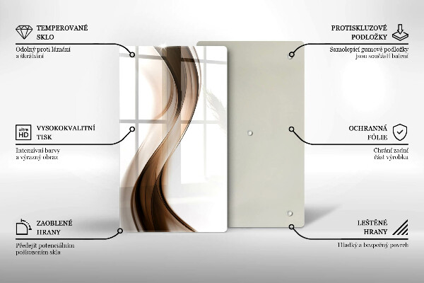 Glasskärbräda Abstrakta bruna linjer