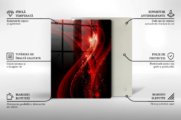 Glasskärbräda Abstrakta bruna linjer