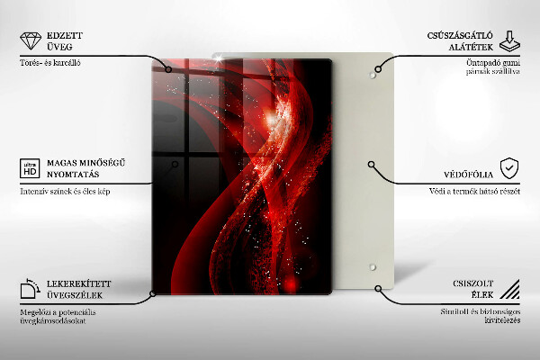 Glasskärbräda Abstrakta bruna linjer