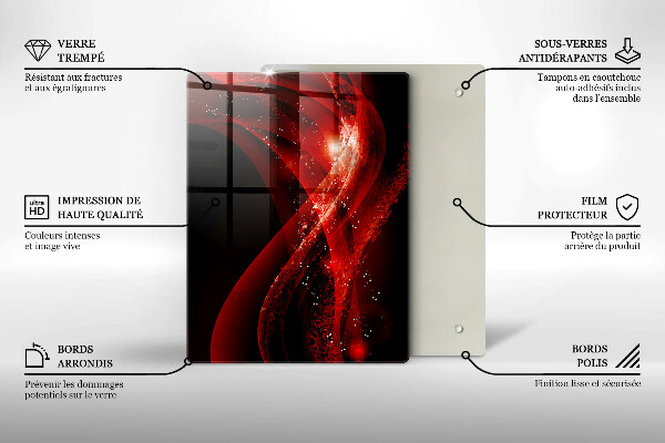 Glasskärbräda Abstrakta bruna linjer