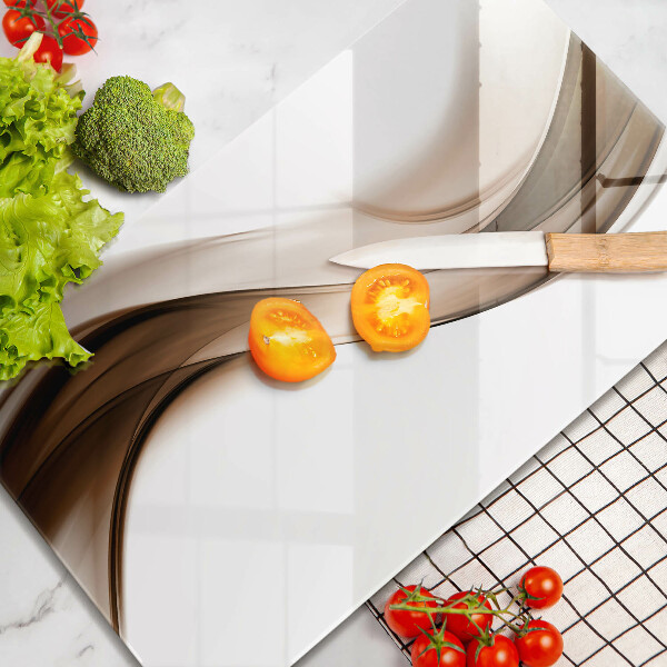 Glasskärbräda Abstrakta bruna linjer