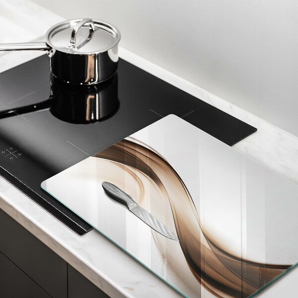 Glasskärbräda Abstrakta bruna linjer